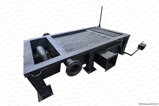 Топка с ручными поворотными колосниками котла КВм-1.1